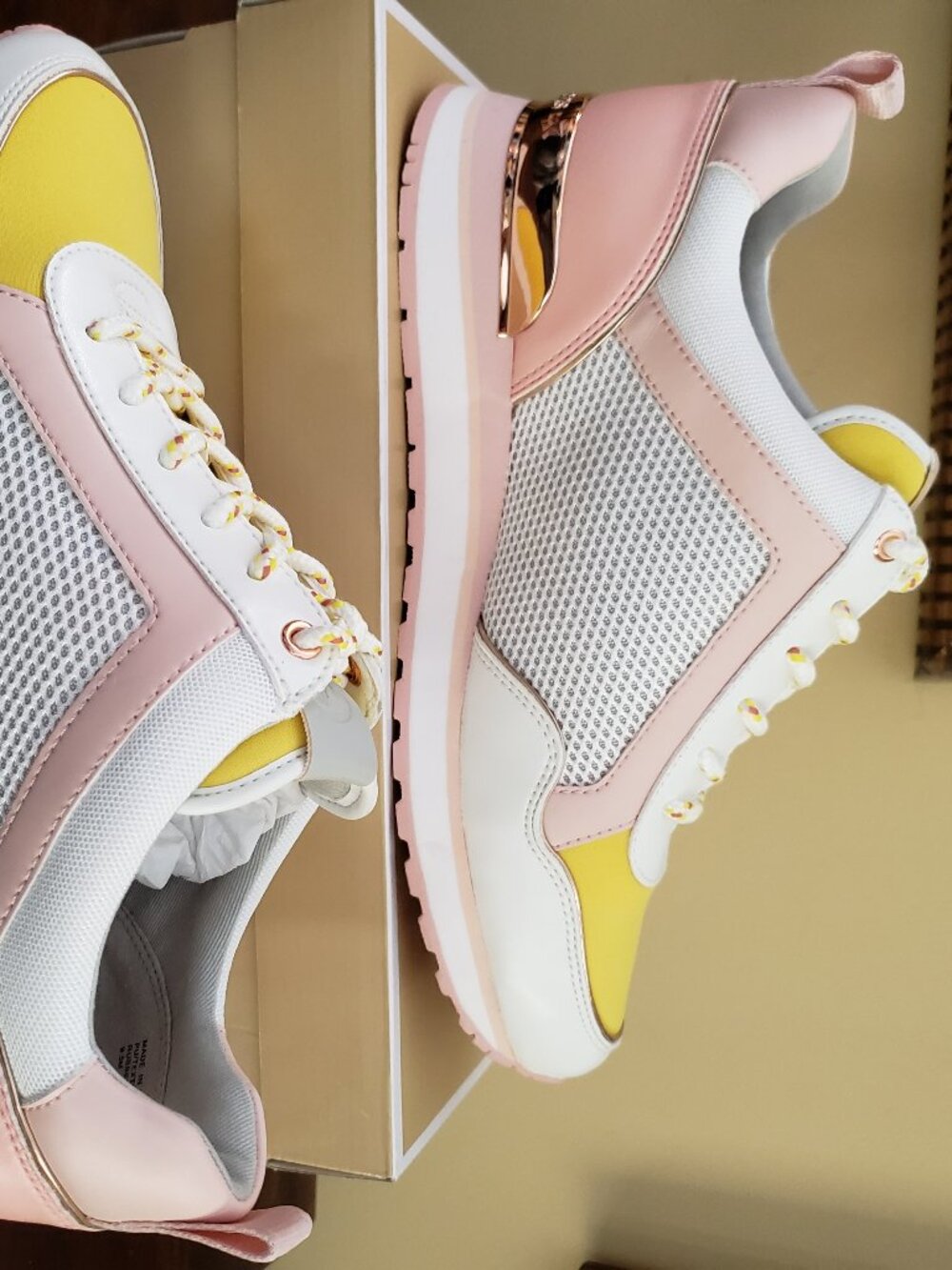 New Michael Kors Maddy Trainer Mesh Optic White Size 9.5M